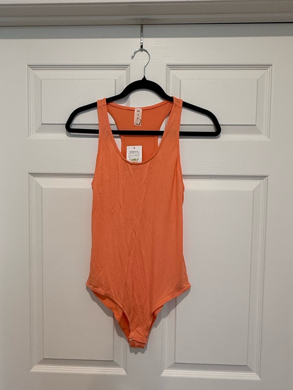Orange Melon Sleeveless One-Piece Bodysuit